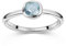 Materia Frauen Ring Silber 925 Edelstein - Blautopas Schmuck SR-9-56