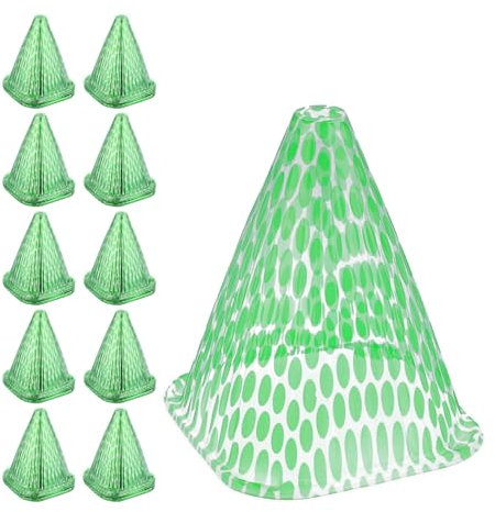 Relaxdays 240 x Pflanzenhut, Schneckenschutz, Frostschutz, Wachstumshilfe, transparent, H x B x T: 22 x 19 x 19 cm, aus PVC, grün