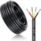 20 Meter 18AWG 4x0,75mm² Elektrischer Kabel, 4 Adriges Kabel 5V/12V/24V/300V Stromkabel Verzinntes Kupferkabel, Flexibel und Weich Niedrige Impedanz Hohe Temperaturbeständigkeit Verlängerungskabel
