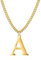Symretie Goldkette mit Buchstaben A,14K Gold Vergoldet Initial Halskette,Edelstahl Kette mit A,Gold kettenanhänger kette für Damen Mädchen
