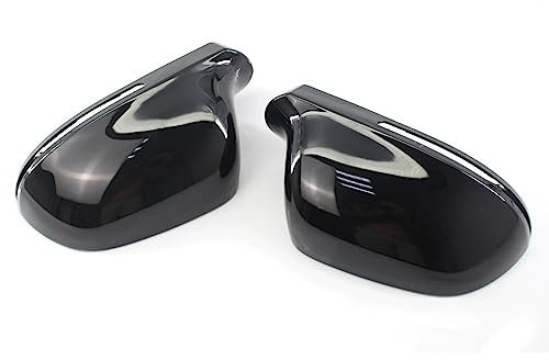 Auto Spiegelkappen 1 Paar Auto-Außenspiegelkappen Matt Verchromt Spiegelabdeckung Rückspiegelkappe S-Linie Für Audi A4 S4 B8 A6 C6 09–11 A3 Q3 A5 Rückspiegel Abdeckung Kappe(Color:Gloss black)