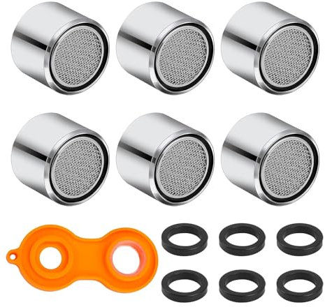 6 Stücke Innengewinde Wasserhahn Filter Schraubenschlüssel Küchenspüle Belüfter Wassersparende Wasserhahn Filter Küche Bad