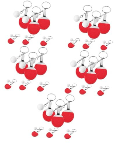 Yardwe Lot De 5 Petits Porte-clés Souvenirs De Tennis De Table Pendentifs De Sport 6 Pièces X 5