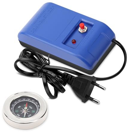 Cocoarm Professioneller Uhrenentmagnetisierer, Reparaturwerkzeug für Mechanische Quarzuhren mit Kompassfunktion, Elektrisches Entmagnetisierungswerkzeug, Kompass-Set (EU-Stecker 100-240 V)
