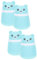 Gogogmee 4 Stück Bär Puderquaste Box Babypuderetui Talkumpuderfläschchen für Kleinkinder -Puff puder dose Babypuder-Box Reisepulverbehälter Behälter für Körperpuderquasten Blue