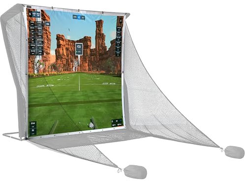 SimSpace Deluxe Home Driving Net Impact Screen 2.4x2.5m - Projector Screen for Golf Simulation, Compatible with Driving Net (Net NOT included), Includes 20 Bungee Cords, Premium Impact Fabric