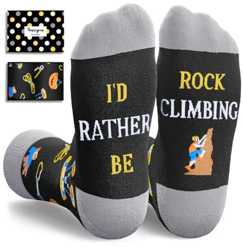 HAPPYPOP Rock Climbing Gifts - Gifts for Rock Climbers, Climbing Socks for Men Women