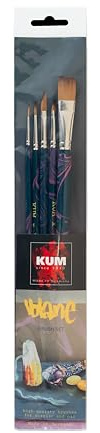 KUM - Künstlerpinsel Set Volane, 5-teilig | Künstlerisches Brush Set für Ölmalerei, Acrylmalerei und kreative Techniken