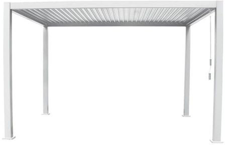 Pergola Palmas Bianco, Struttura in Alluminio, 3x4 m, Altezza 240 cm