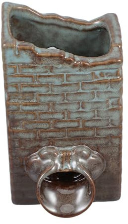 MOTHNUR Ceramic Flowerpot Fountain for Outdoor Garden Decor Cascading Water Feature for Patios Lawns and Porches Versatile Decorative for Fish Tanks and Landscaping
