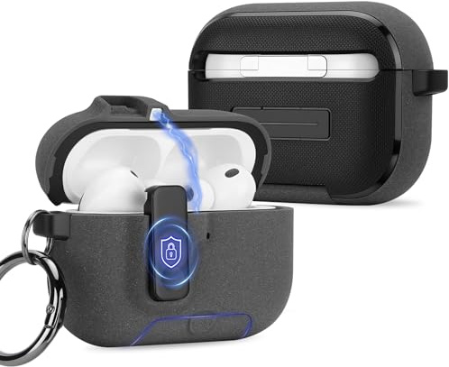 Anlinser para Funda AirPods Pro 3 con Soporte para Teléfono, Case Protectora de Ajuste Preciso Compatible con Apple AirPods Pro 3rd (Arenisca)