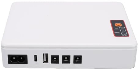 Sxhlseller Mini-USV 8000 MAh Backup-Stromversorgung für Router-Modem und Kamera, 5 V 9 V 12 DC USB-Typ-C-Ausgang mit Kompatibilität mit Mehreren Geräten und Batterieanzeige (EU-Stecker)