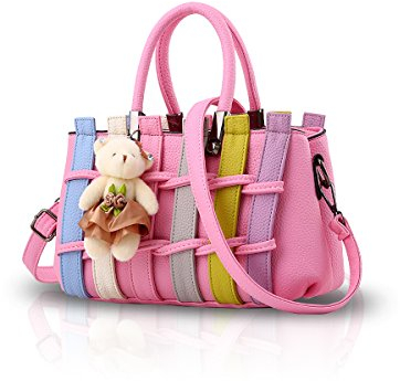 NICOLE & DORIS Handtaschen für Damen Umhängetaschen Henkeltaschen Damen Handtasche die neuesten Trends Spleiß Farbe