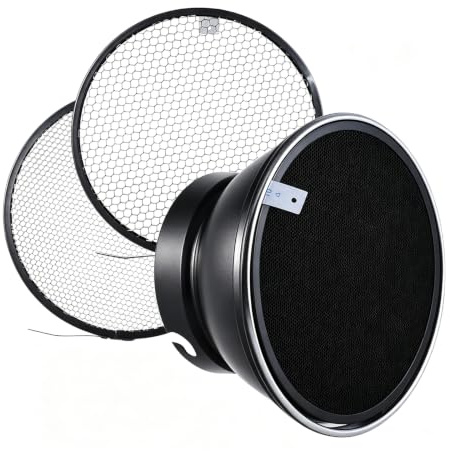 'Andoer 7 180 millimetri Elinchrom Mount standard Riflettore Diffusore lampada con paralume 10 ° 30 ° 50 ° Griglia a nido d' ape per ELINCHROM Mount Studio Strobe Flash luce Speedlite
