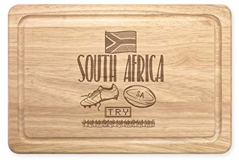 Rugby South Africa Rectangular Wooden Chopping Board
