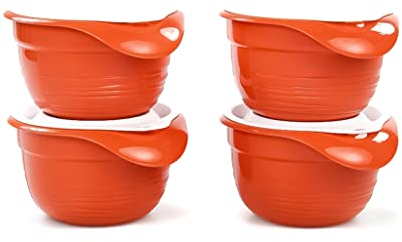 TUPPERWARE Combiplus 31561 Mixing Bowl Small 650 ml (4) Terracotta with Lid