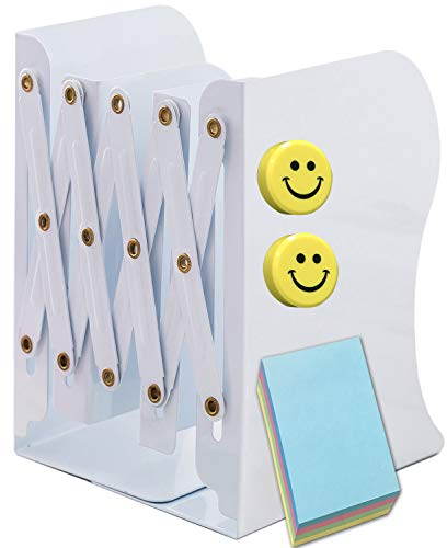 Qualsen Fermalibri in Metallo Antiscivolo Regolabile, Per Casa Ufficio Scuola Reggilibri, (Foglia, Può Essere Esteso Fino a 50 cm)