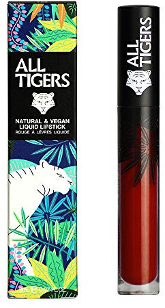 Liquid Lipstick - Matt, Vegan & Natürlich - Langer Halt - Farbe: Rotbraun Command Respect 889 - Lippenstift ohne Bestandteile auf Erdölbasis - Bio-Inhaltsstoffe - ALL TIGERS
