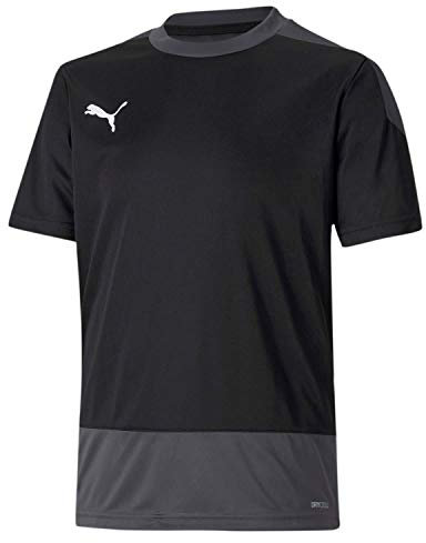 PUMA Unisex Kinder, teamGOAL 23 Training Jersey Jr T-shirt, Black-Asphalt, 176