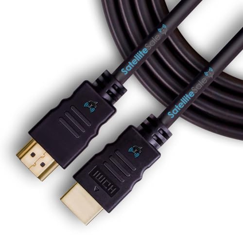 SatelliteSale Digital High-Speed 2.0 HDMI Cable 4K/60Hz 18Gbps PVC 2160p Black Cord 50 Feet