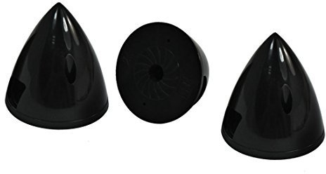 N/A RC Fernbedienung Flugzeug Propeller Spinner 57 mm Schwarz 3 Stück