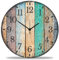 GRAVURZEILE Wanduhr aus Holz Vintage Summer - Geräuscharm kein Ticken - 30 cm Ø - Design Wanduhren für Wohnzimmer Schlafzimmer & Küche