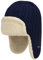 Lipodo Fliegermütze Damen/Herren - Gefütterte Lapplandmütze - One Size 55-59 cm - Strickmütze mit Wolle - Wollmütze mit Ohrenklappen - Mütze Herbst/Winter - Wintermütze dunkelblau One Size