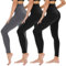 TNNZEET 3er Pack Leggings Damen High Waist Schwarz Leggins Blickdicht für Sport Gym(Dunkelgrau/Schwarz/Schwarz,L-XL)