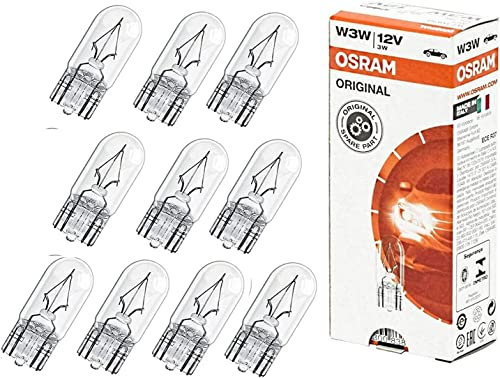 10x Osra.m W3W 12V 2821 Standard Bremslicht Hecklicht Parklicht Lizenzlicht Ersatz Halogen Lampe E-geprüft