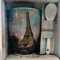 Vianaya – Tazza Paris Tour Eiffel e altri monumenti di Parigi – motivo Torre Eiffel su sfondo turchese, misura media, 10,5 cm, con cucchiaio, effetto satinato