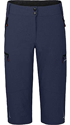 Bergson Vina Capri | Damen 3/4 Radhose (mit gepolsterter Innenhose), robust, elastisch, Peacoat Blue [368], 34 - Damen