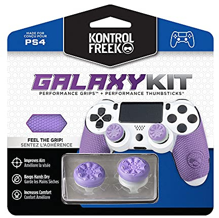 KontrolFreek FPS Freek Galaxy Performance Kit per PlayStation 4 Controller (PS4) | Include levette e impugnature Performance | Viola