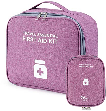 Mecctuck Medikamententasche, 2 Stück Reiseapotheke, Medikamenten Aufbewahrung, Erste Hilfe Tasche, Medizintasche Große Kapazität Notfalltasche Leer Reiseapotheke Tasche für Home Büro Reisen Outdoor