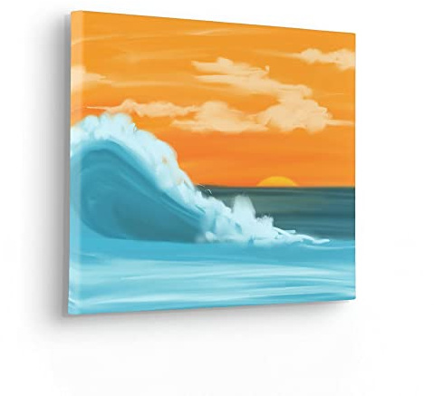 Komar Keilrahmenbild im Echtholzrahmen - Gentle Breeze - Größe 30 x 40 cm - Wandbild, Kunstdruck, Wanddekoration, Design, Wohnzimmer, Schlafzimmer