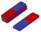 Ferrite Bar Magnet with North & South Identified for Science, Education, Experiments, Students, and Teachers - 16mm x 4mm x 50mm long - Pack of 4