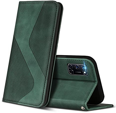 ZONNAVI Cover per Oppo A52 / Oppo A72 / Oppo A92, Flip Custodia Pelle PU con [Slot Cart] [Supporto Stand] [Magnetica], Cover a Libro Portafoglio per Oppo A52 / Oppo A72 / Oppo A92 (Verde)
