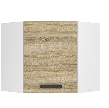 Belini Hängeschrank Küche, Küchenschränke SGN. Breite 60 cm. Oberschrank mit 1 Tür, Küchenhängeschränke, Wandschrank Hängend, Sonoma-Eiche