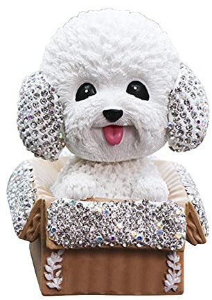Wackelfigur Auto Hund,Wackelkopf Figur Teddy Hunde,Auto Nette Nicken Schütteln Kopf Hund Puppe Auto Armaturenbrett Dekoration Auto Interieur Innendekoration Bobblehead Wackelkopf Dashboard Dekoration