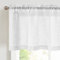TOPICK Sheer Scheibengardine Weiß Voile Bistrogardine 2er Set Transparent Gardine Gaze Schals Fensterschal Kurzstore Klein Fenster für Küche Wohnzimmer Landhaus 2 Stück 130B x 40H(cm)