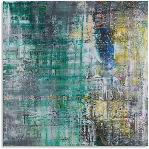 XCPORA Gerhard Richter Poster Abstrakte Wandkunst Gerhard Richter Drucke Gerhard Richter Leinwand Gemälde für Heimwanddekoration Bild 50x50cmx1 ohne Rahmen
