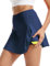 FitsT4 Sports Damen Tennisröcke Hohe Taille Rock Golf Athletisch Laufen Lässig Sport Minirock Workout Rock mit Taschen,Marineblau,M