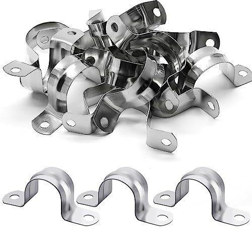 Fezf 20 pezzi morsetti a c in acciaio inox,fascette tubi fissatubi,morsetti a scatto metallici,Durevole, resistente alla ruggine e alla corrosione per esigenze idrauliche interne ed esterne