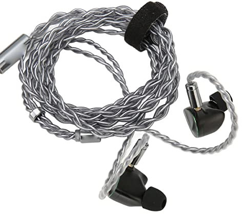 Kabelgebundene Kopfhörer, Ersatz-Ohrstöpsel, HiFi-Kopfhörer mit Kabel, 12 Mm Dynamischer Treiber, 11,6 Mm PZT-Knochenleitung, Hochfrequenz, mit Abnehmbarem Audiophilem Kabel