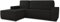 Ecksofa Totti L mit Schlaffunktion und Bettkasten - Cord Stoff - L-Form Couch, Polstersofa, Schlafsofa, Sofagarnitur (Schwarz (Poso 135), Ecksofa Links)