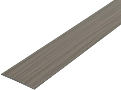 Übergangsleiste Selbstklebend，Vinyl Abschlussprofil Holzmaserung Abdeckleisten PVC Fußböden Bodenbelag Türleiste,Türschwellen Leiste，Flacher Laminatprofil-Bodenbelag-Randstreifen (Gray Eiche,2mX4cm)