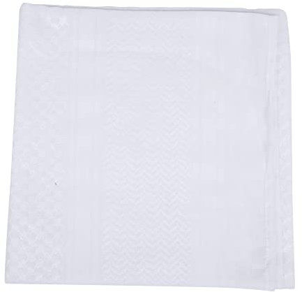 Tomotato Arabischer Shemagh Männer Keffiyeh Islamische Kopfbedeckung Atmungsaktives Schal Kopftuch 140x140 cm, Weiß