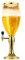 Beer Tower Dispenser 100 Oz Beer Dispenser, Beer Kegerator Mini with Ice Tube Faucet and Lights for Home Bar Pub Party Restaurant, 3L Drink Tower (Color : Gold)