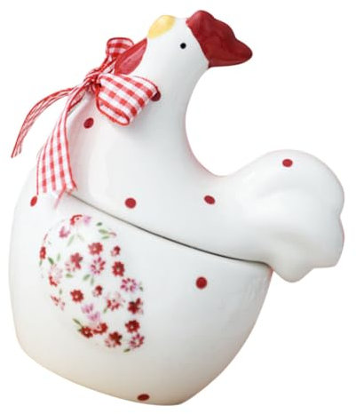 Cabilock Hühnchenförmiger Keramik Gewürzbehälter Mit Deckel Vielseitiger Aufbewahrungsbehälter Für Salz Gewürze Und Süßigkeiten Für Küche Und Partys