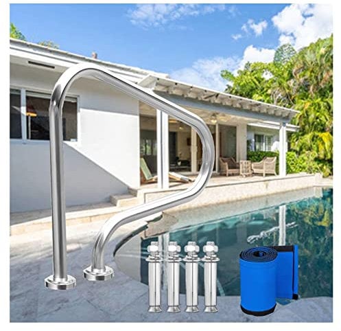 TQVLNMCR Mains Courantes de Piscine Main Courante de Sécurité Pour Piscine Mains Courantes de Piscine, Poignée, Balustrade de Piscine, Main Courante D'Échelle Pour Piscine, Entrée En Pente, Spa, Par