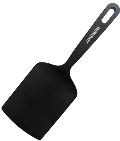 Fackelmann Fenix - Spatola per lasagne, 100% RPET riciclabile, in plastica riciclabile con elevata resistenza al calore fino a 230 °C, ad alta durata, antigraffio, colore nero, 30 cm, 1 pz.